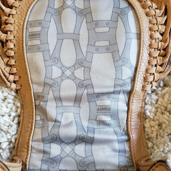 NWOT Aimee Kestenberg Leather Fringe Crossbody Bag - Picture 7 of 11